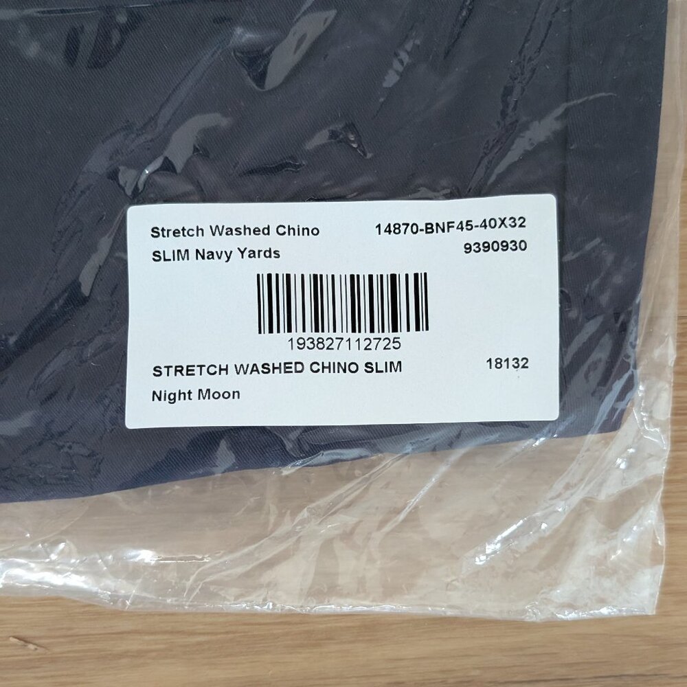 New Bonobos Stretch Washed Chino Slim –Navy Yards 40"x32" - Picture 7 of 7